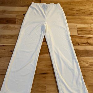 WHBM Slip On Wide Leg Pant - Ecru - Size 4